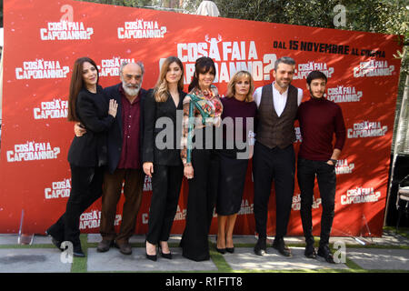 Roma Italia 12 Nov 2018 - Palazzo Dama Hotel - Presentazione film COSA FAI UN CAPOODANNO? Il credito in ghisa: Giuseppe Andidero Credito: Giuseppe Andidero/Alamy Live News Foto Stock