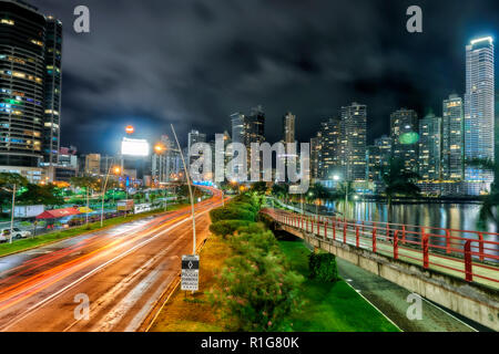 Cinta Costera, Città di Panama, Repubblica di Panama, America Centrale, America Foto Stock