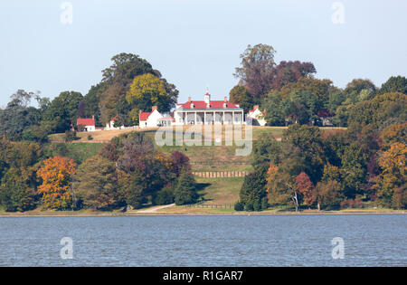 George Washington home Mount Vernon Foto Stock