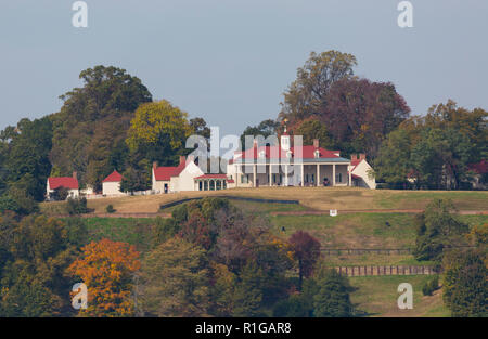 George Washington home Mount Vernon Foto Stock