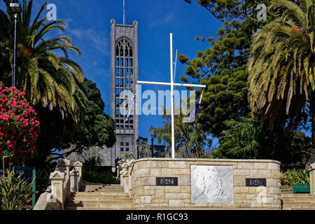 I passi fino alla Cattedrale di Nelson, Nelson, Nuova Zelanda Foto Stock