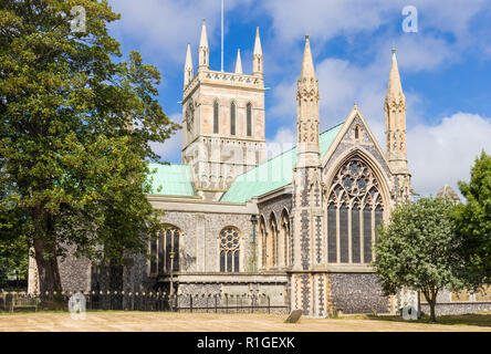 Il Minster chiesa di San Nicholas Great Yarmouth Minster la più grande chiesa parrocchiale in Inghilterra Great Yarmouth Norfolk England Regno Unito GB Europa Foto Stock