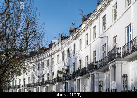 Lussuosi appartamenti in stile georgiano a South Kensington, Londra. Foto Stock