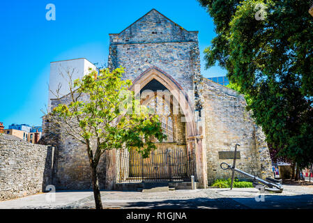 Holyrood chiesa, Santa Chiesa Rood. Distrutta dai bombardamenti nemici nel novembre 1940. Nel 1957, il guscio della chiesa è stato dedicato come un memoriale per la sa Foto Stock