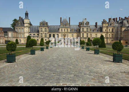 Palazzo di Fontainebleau (Château de Fontainebleau) nei pressi di Parigi, Francia. Foto Stock