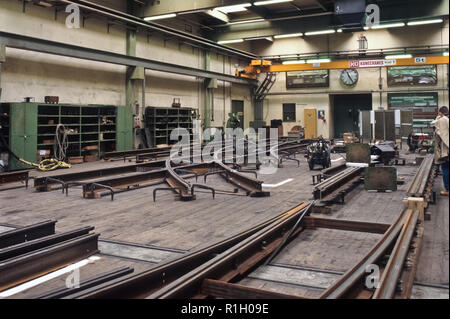 Wien, Strassenbahn, Zentralwerkstätte (heute Hauptwerkstätte), Schienenwerkstatt Foto Stock