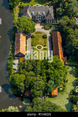 Steinfurt Castello, moated castle, Drensteinfurt, Münsterland, Renania settentrionale-Vestfalia, Germania Foto Stock