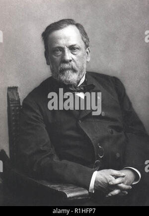 Ritratto in studio di Louis Pasteur, restaurata (rimosso polvere, graffi, e ciò che sembrava essere una macchia d'acqua) Foto Stock