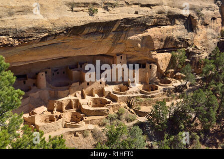 Cliff Palace si affacciano, Mesa Verde National Park, COLORADO, Stati Uniti d'America 180928 69727 Foto Stock