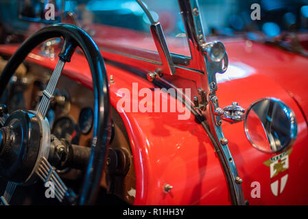 Dettagli di un'auto d'epoca in Brooklands Museum, Surrey Foto Stock