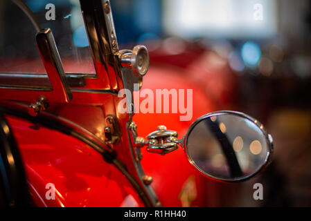 Dettagli di un'auto d'epoca in Brooklands Museum, Surrey Foto Stock