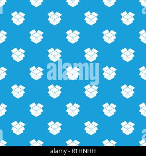 Consegna postale box vettore pattern blu senza giunture Illustrazione Vettoriale