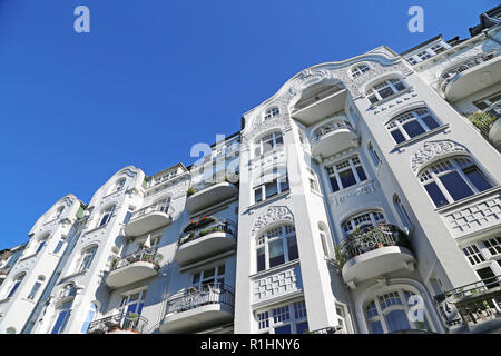 Edifici art nouveau in Amburgo Foto Stock