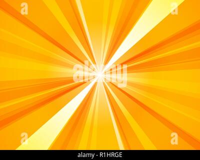 Sunburst giallo sfondo astratto modello raggi Illustrazione Vettoriale