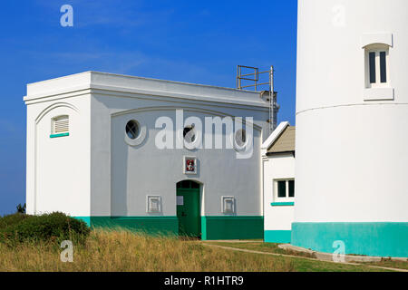 Hurst Point Lighthouse, Keyhaven, Hampshire, Inghilterra, Regno Unito Foto Stock