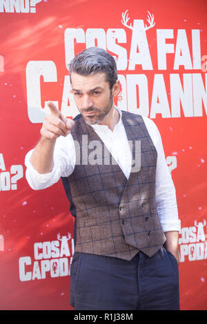 Roma, Italia. Xii Nov, 2018. Attore italiano Luca Argentero Photocall del film italiano " Cosa fare a Capodanno?' a Palazzo Dama a Roma Credito: Matteo Nardone/Pacific Press/Alamy Live News Foto Stock