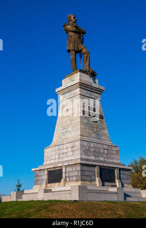 KHABAROVSK, Russia - 29 settembre 2018: Monumento a Genral governatore della Siberia orientale Nikolay Muroviev-Amursky (1809-1881). Installato sul embankm Foto Stock