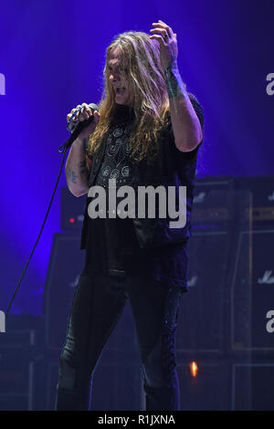 MIRAMAR FL - 11 novembre: Sebastian Bach esegue durante il Rock Fest 80s al Miramar Parco Regionale anfiteatro su Novembre 11, 2018 a Miramar, Florida. Credito: mpi04/MediaPunch Foto Stock