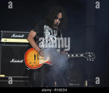 Miramar FL, Stati Uniti d'America. Xi Nov, 2018. Ace Frehley esegue durante il Rock Fest 80s al Miramar Parco Regionale anfiteatro su Novembre 11, 2018 a Miramar, Florida. Credito: Mpi04/media/punzone Alamy Live News Foto Stock