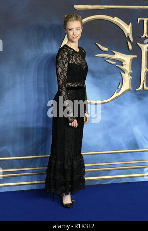 Londra, Regno Unito. Xiii Nov, 2018. Fiona Glascott, bestie fantastica: i crimini di Grindelwald - UK Premiere, Leicester Square, Londra, Regno Unito, 13 novembre 2018. Credito: ricca di oro/Alamy Live News Foto Stock