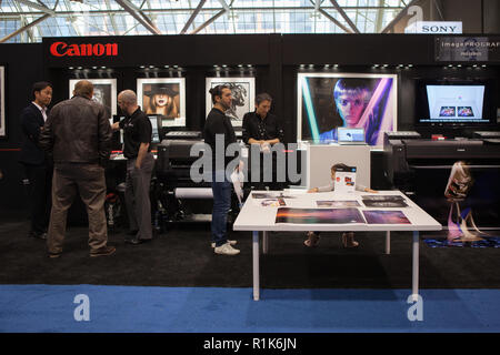 Toronto, Canada - 13 Novembre 2018: profusione Expo 2018. Per 8 anni, profusione Expo è il principale evento per il Canada professionisti di imaging. Fotografi e videografi. Credito: Deyan Baric/Alamy Live News Foto Stock