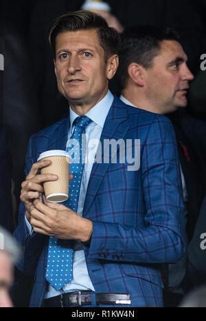 Londra, Inghilterra - novembre 10: Steve Parrocchia Presidente del Crystal Palace durante il match di Premier League tra Crystal Palace e Tottenham Hotspur a Selhurst Park il 10 novembre 2018 a Londra, Regno Unito. (MB Media) Foto Stock