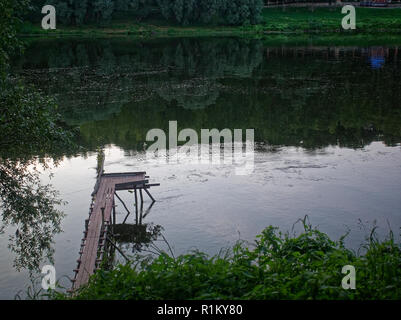 La banca del fiume Oka in estate, Russia Foto Stock