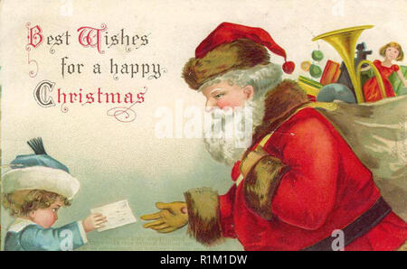 Vintage babbo natale illuatration Foto Stock