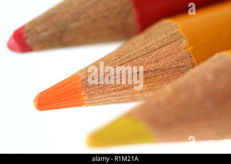 Verniciatura a colori matite, close-up Foto Stock