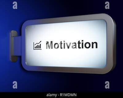 Concetto di Finanza: la motivazione e la crescita Grafico su Sfondo tramite Affissioni Foto Stock