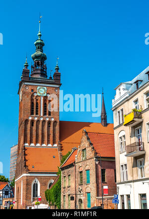Santa Caterina chiesa in Gdansk, Polonia Foto Stock