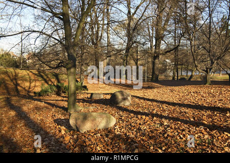 Park di Brzeg. Opole voivodato. Polonia Foto Stock