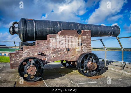 Fort Charlotte nel centro di Lerwick, Shetland è a 5 facciate fort di artiglieria, con bastioni su ciascun angolo. La Scozia, Regno Unito. Foto Stock
