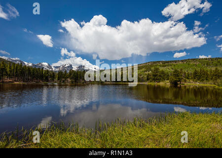 Ratti Sprague Lake, il Parco Nazionale delle Montagne Rocciose, Colorado Foto Stock