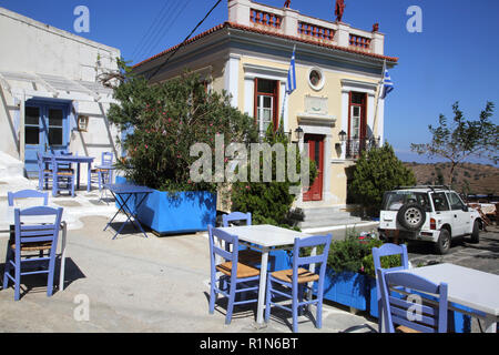 Kea Isola Grecia Ioulidha ex municipio costruito nel 1902 ora Scuola di Musica Foto Stock