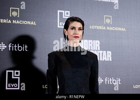 Nerea Barros assiste al 'Morir para contar' premiere del film durante la premiere di Madrid settimana al Callao luci della città cinema di Madrid. Foto Stock