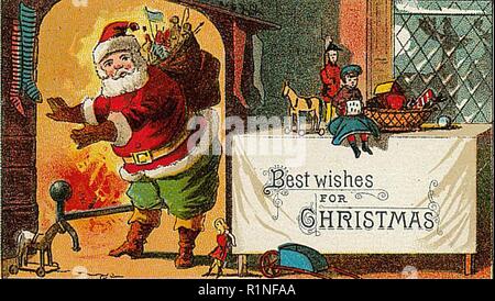 Vintage babbo natale illuatration Foto Stock