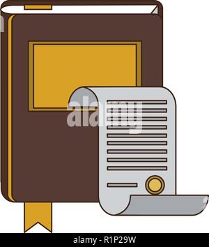Giustizia e diritto di costituzione prenota e foglio illustrazione vettoriale graphic design Illustrazione Vettoriale