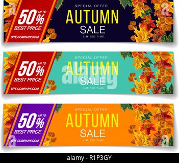 Imposta di vendita autunnale coupon Illustrazione Vettoriale