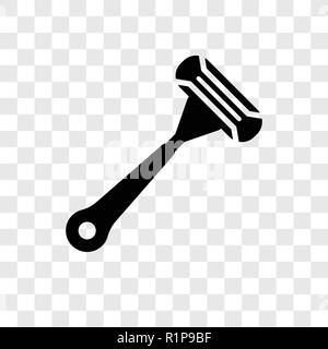 Rasoio icona vettore isolato su sfondo trasparente, rasoio trasparenza concetto del logo Illustrazione Vettoriale