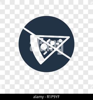 Pizza icona vettore isolato su sfondo trasparente, Pizza trasparenza concetto del logo Illustrazione Vettoriale