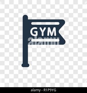 Palestra icona vettore isolato su sfondo trasparente, palestra trasparenza concetto del logo Illustrazione Vettoriale