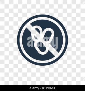 Non la droga icona vettore isolato su sfondo trasparente, non la droga trasparenza concetto del logo Illustrazione Vettoriale