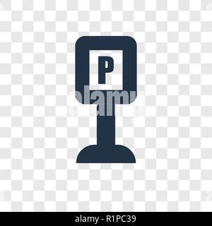 Parcheggio icona vettore isolato su sfondo trasparente, parcheggio trasparenza concetto del logo Illustrazione Vettoriale