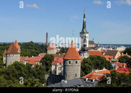 Vanalinn distretto (Città Vecchia). Tallinn, Estonia Foto Stock