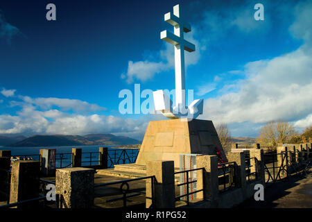 La libera francese croce commemorativa, Lyle Hill al di sopra di Greenock Inverclyde, Foto Stock