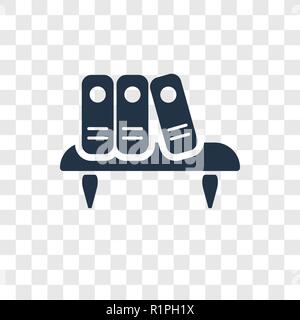 Ripiani icona vettore isolato su sfondo trasparente, scaffali trasparenza concetto del logo Illustrazione Vettoriale