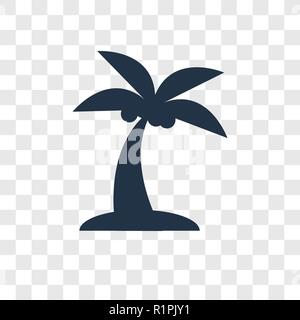 Palm Tree con data icona vettore isolato su sfondo trasparente, Palm Tree con data la trasparenza concetto del logo Illustrazione Vettoriale