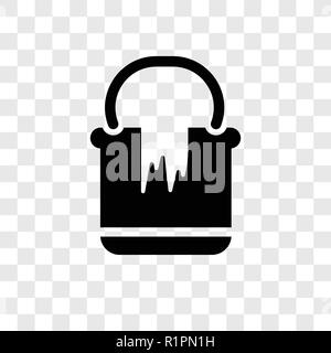 La vernice può icona vettore isolato su sfondo trasparente, la vernice può trasparenza concetto del logo Illustrazione Vettoriale