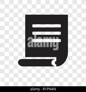 Diploma con un nastro icona vettore isolato su sfondo trasparente, Diploma con un nastro in trasparenza il concetto di logo Illustrazione Vettoriale